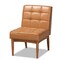 Baxton Studio Sanford Mid-Century Modern Tan Faux Leather and Walnut Brown Finished Wood Dining Chair 184-11347-Zoro - alternate 1